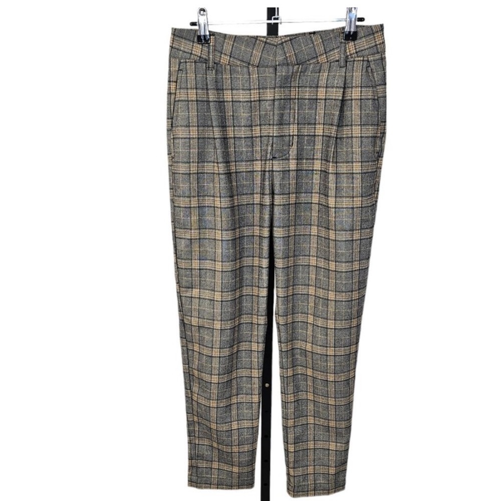 Oak + Fork Woman’s Plaid Highrise Pleated Trouser